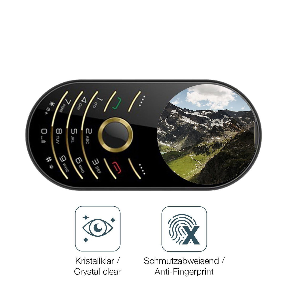 4x Schutzfolie klar für I Kall K59 Circle Display- (4)