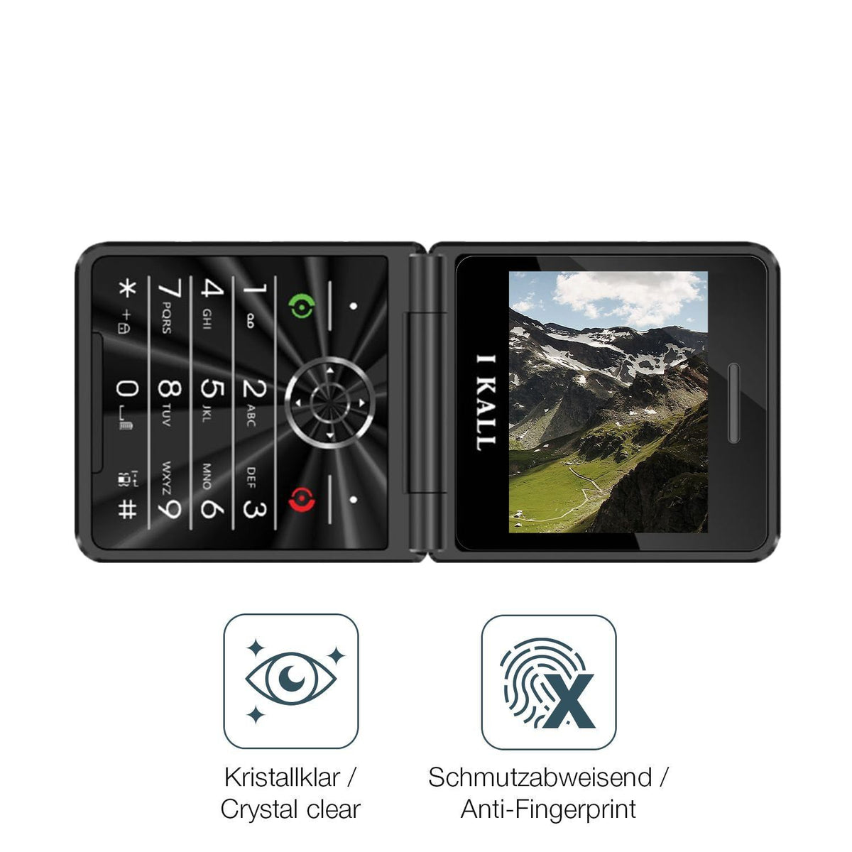 4x Schutzfolie klar für I Kall A3 Flip Display-Sch (4)