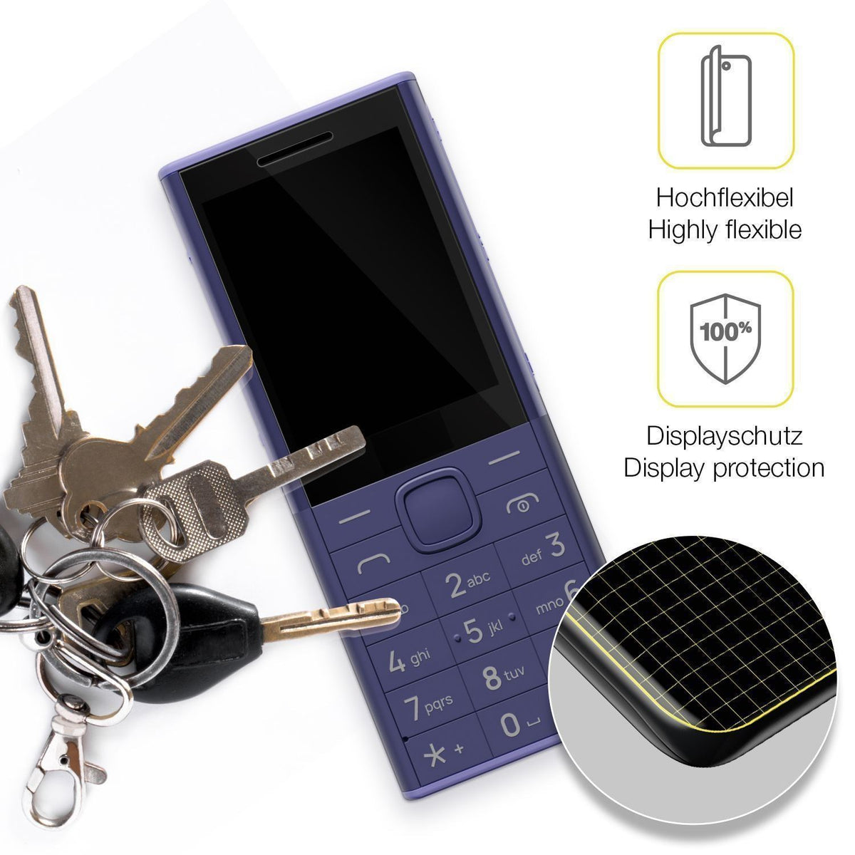 2x 3D Full Cover Schutzfolie für HMD 150 Music (3)