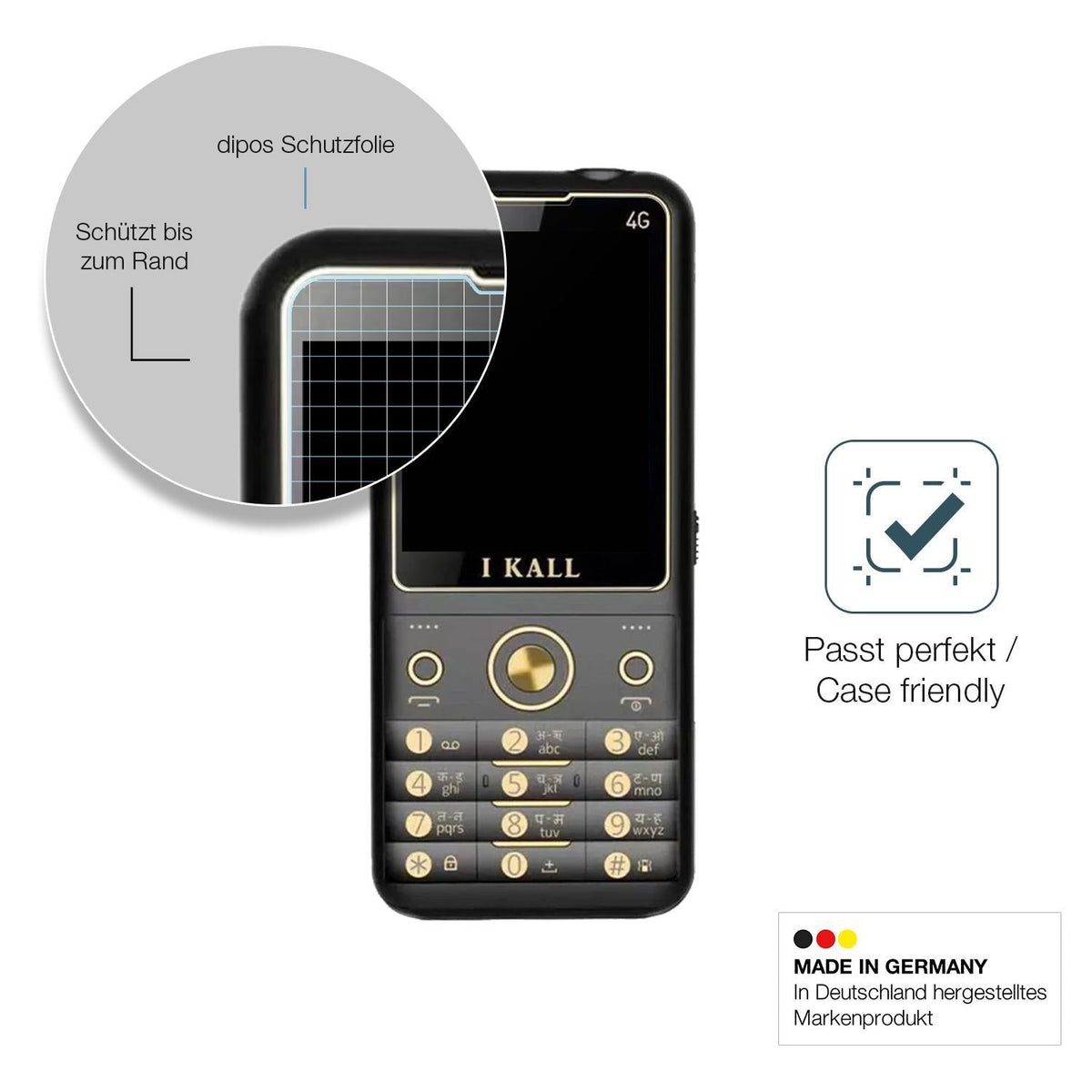 2x 9H Schutzfolie matt für I Kall K11 Pro 4G Panze (6)