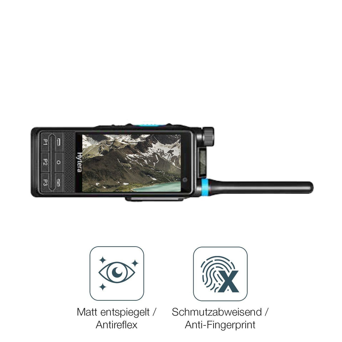 2x 9H Schutzfolie matt für Hytera PTC680 Panzerfol (5)