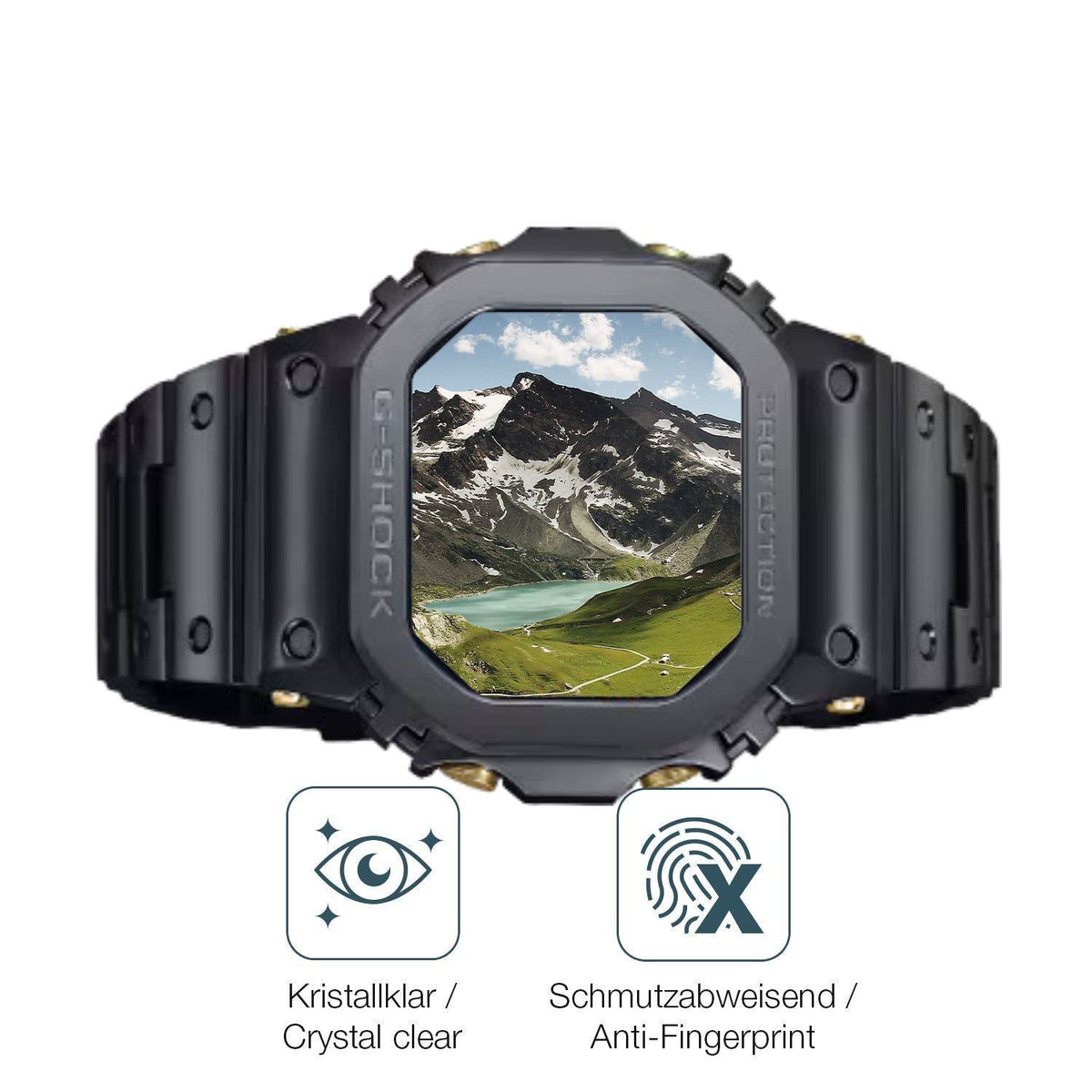 2x 9H Schutzfolie für Casio W-216H-1AV Eckig Panze (5)