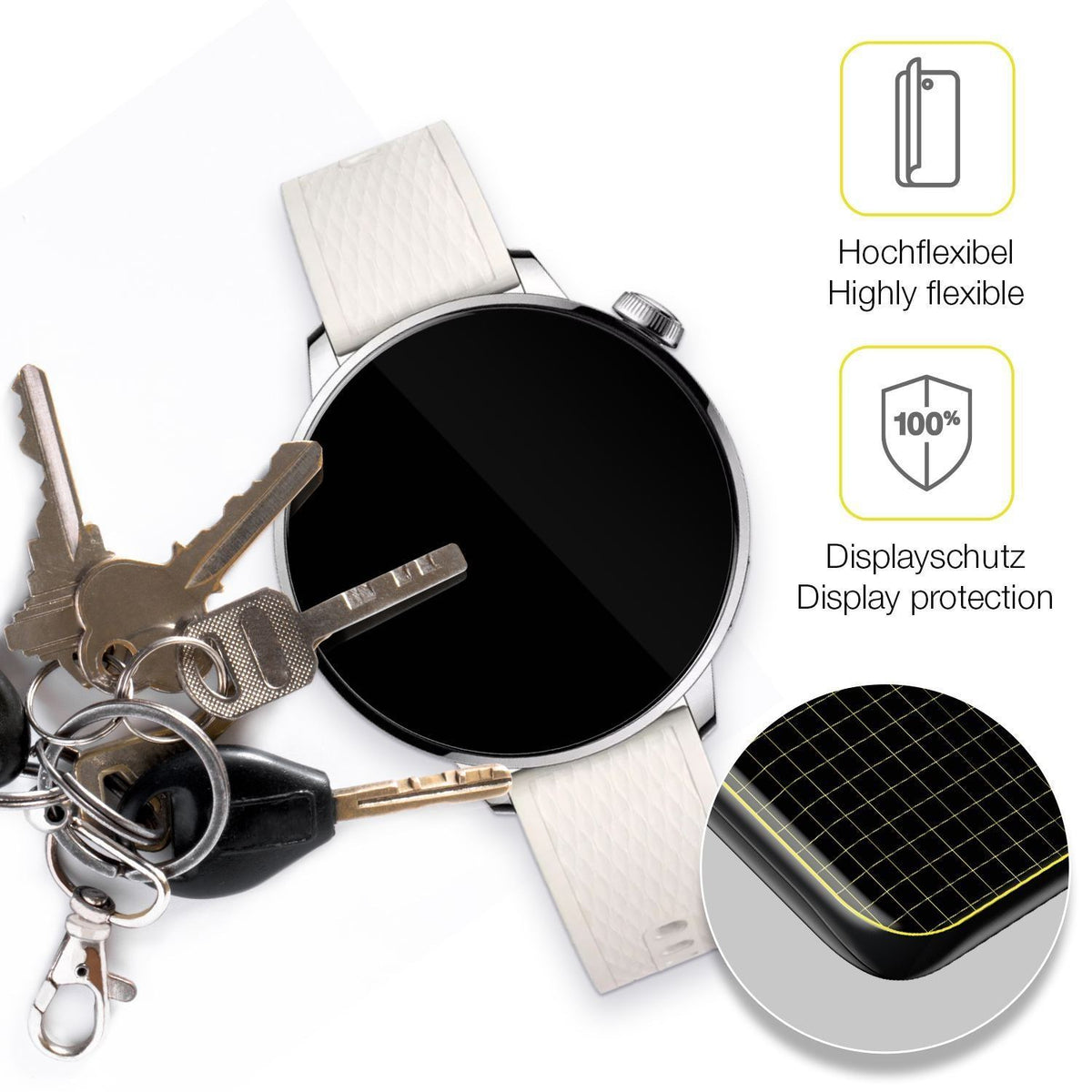 2x 3D Full Cover Schutzfolie für Oppo Watch X2 Min (3)