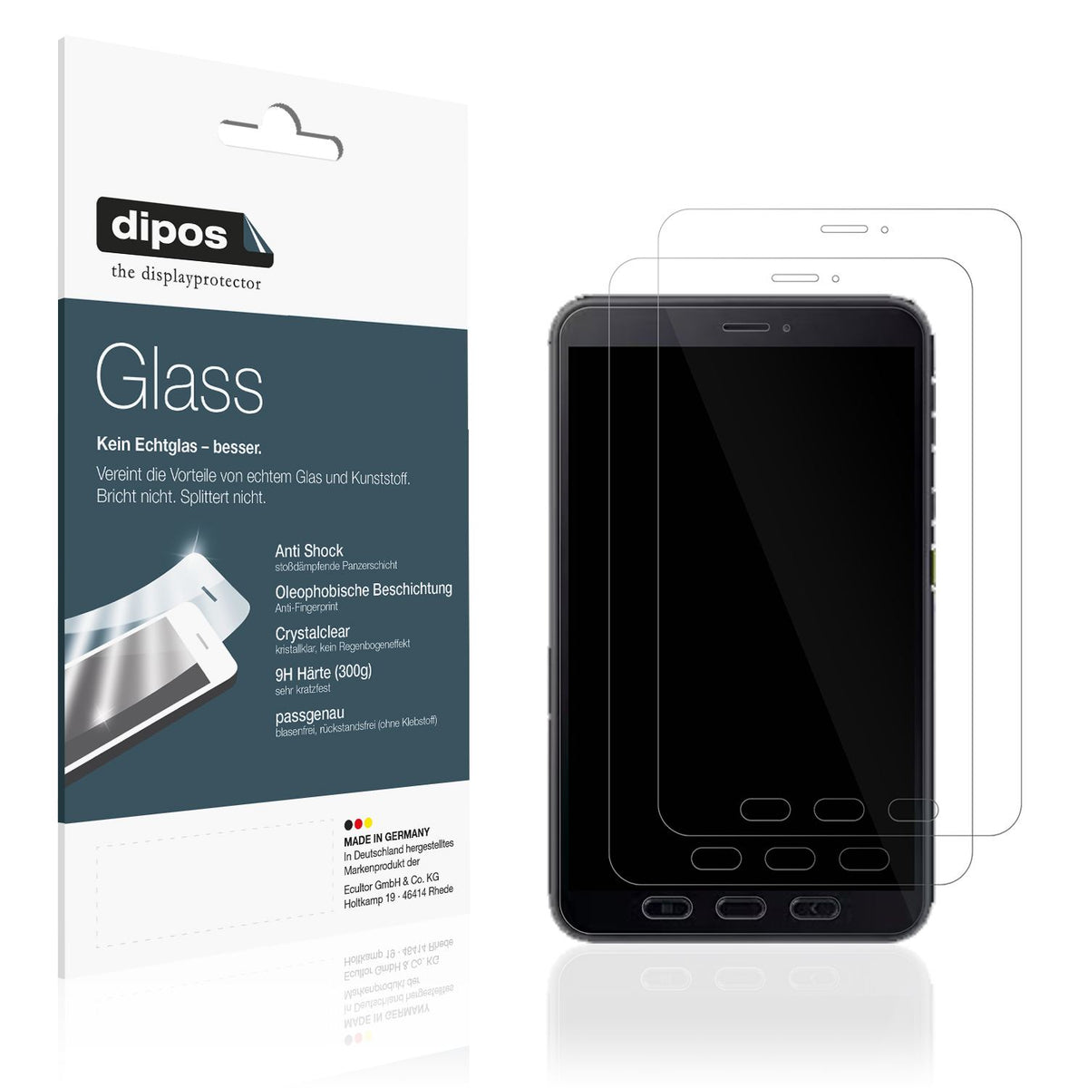 2x 9H Schutzfolie für Samsung Galaxy Tab Active 5  (1)