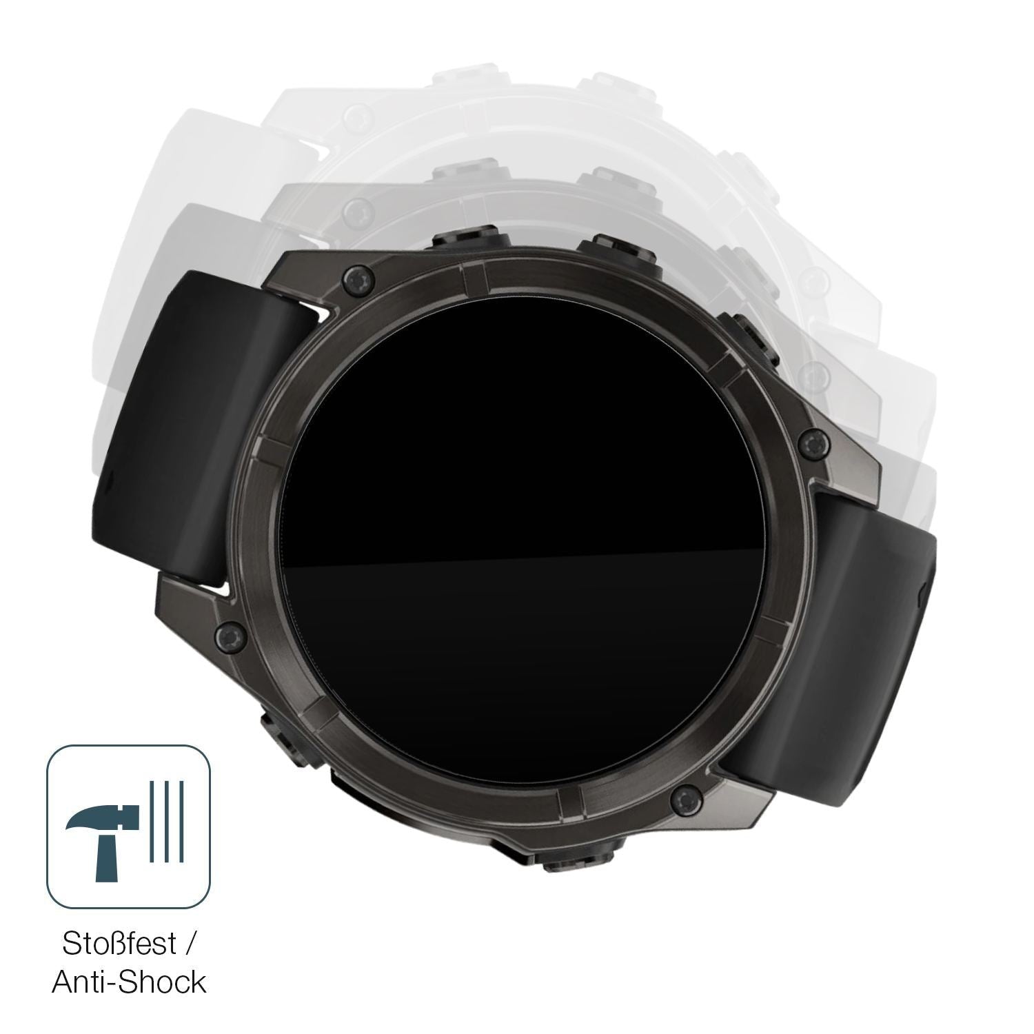 2x 9H Schutzfolie für Garmin Fenix E 47mm Panzerfo (4)