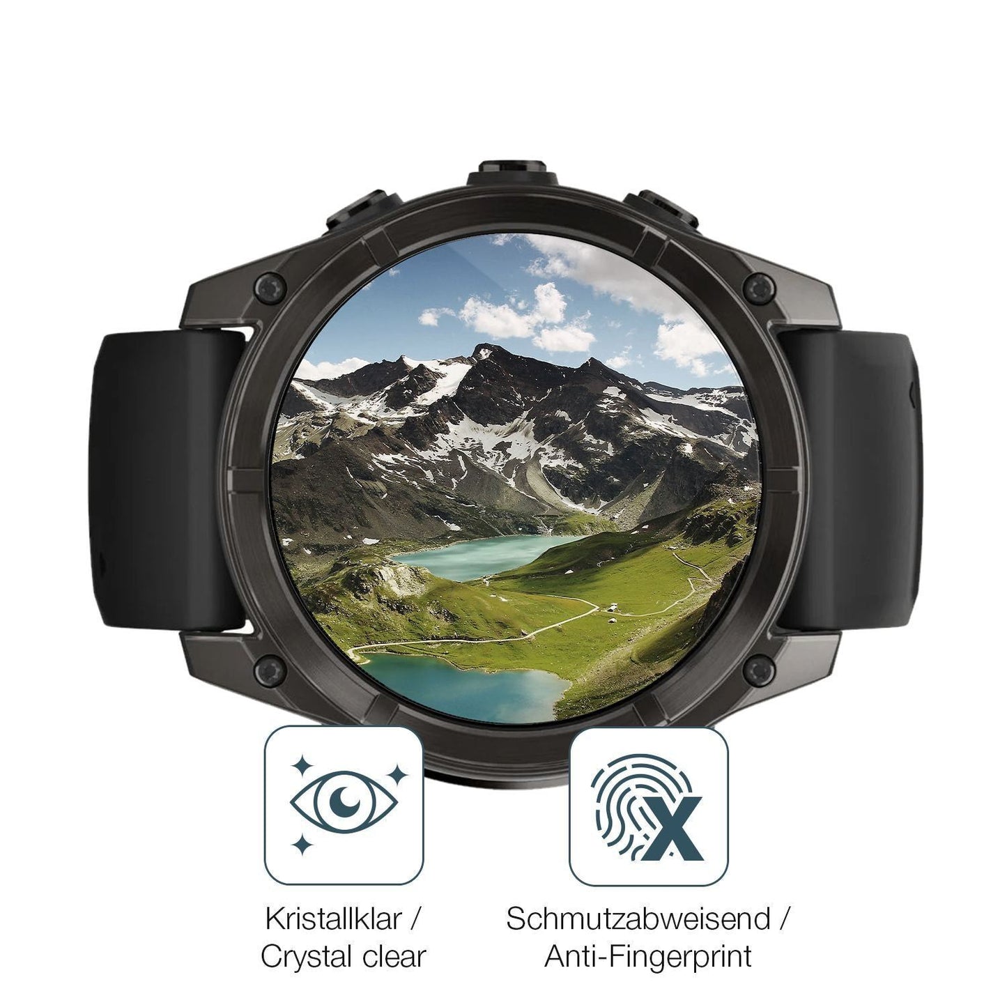 2x 9H Schutzfolie für Garmin Fenix E 47mm Panzerfo (5)