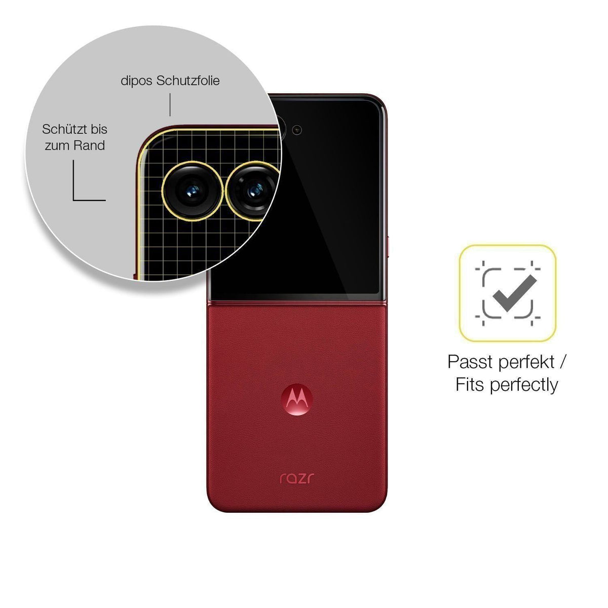 2x 3D Full Cover Schutzfolie für Motorola Razr 60  (6)