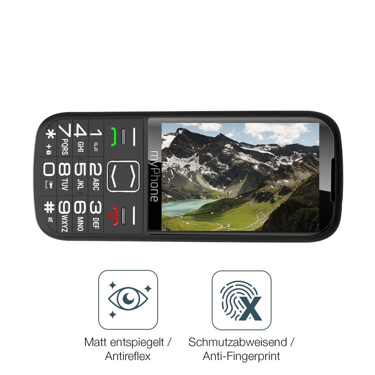 2x 9H Schutzfolie matt für myPhone Harmony LTE Pan (5)