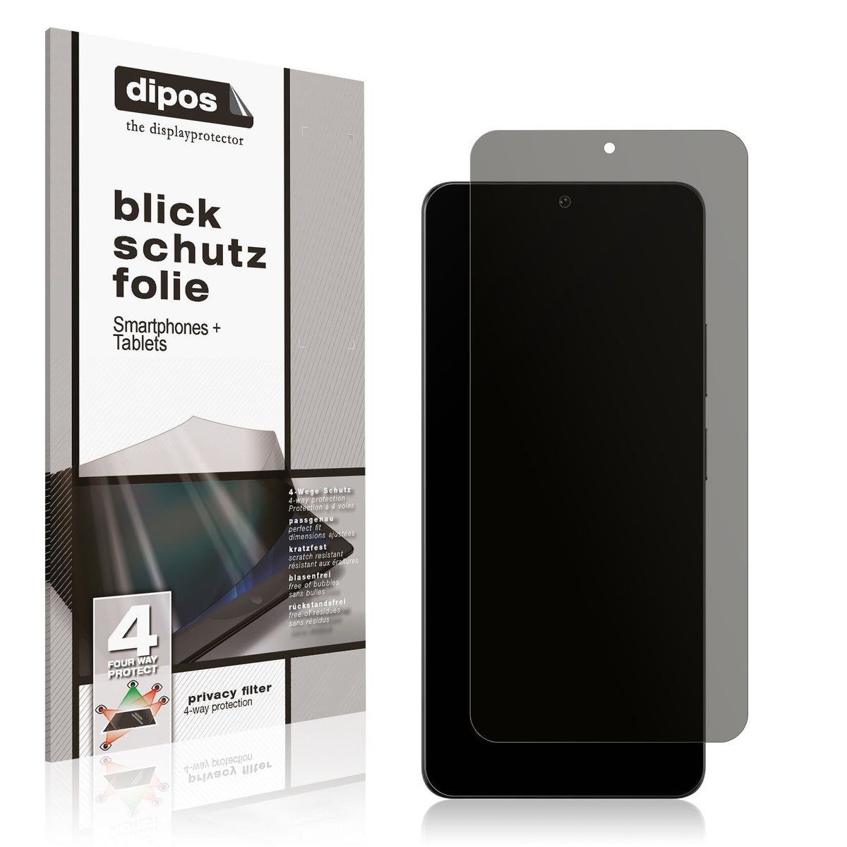 Blickschutzfolie für Doogee Note 59 Pro matt Schut (1)