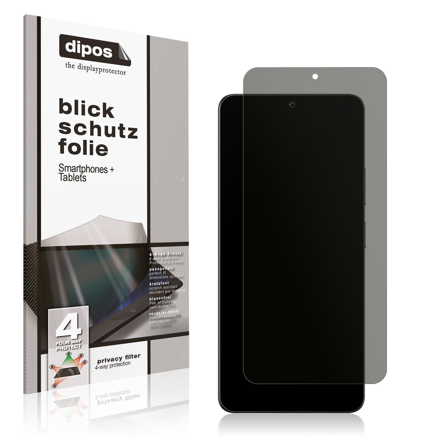 Blickschutzfolie für Doogee Note 59 Pro matt Schut (1)