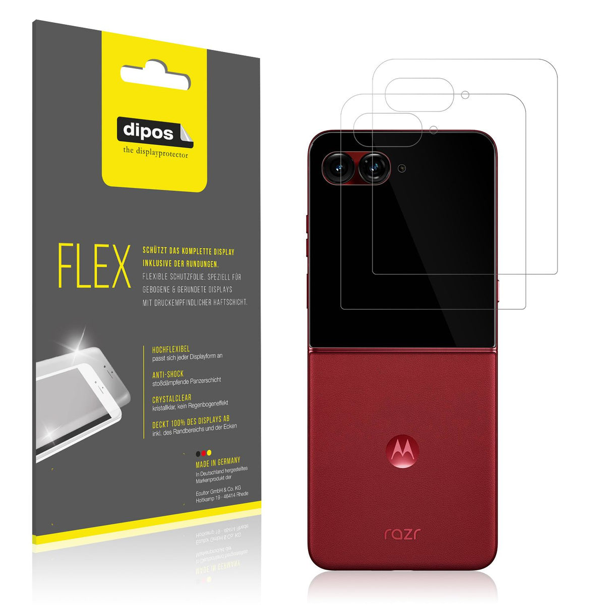 2x 3D Full Cover Schutzfolie für Motorola Razr 60  (1)