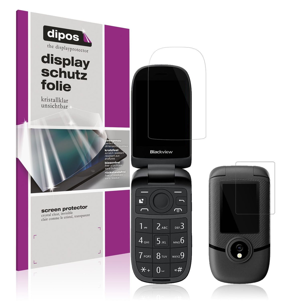 4x Schutzfolie klar für Blackview N2000 Flip Displ (1)