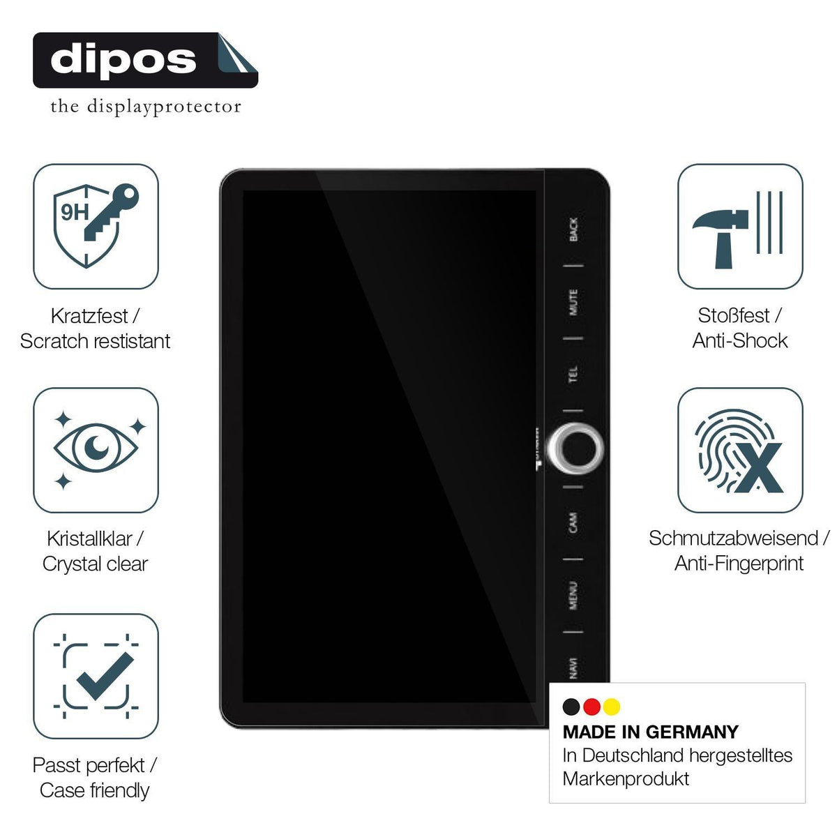 2x 9H Schutzfolie für Dynavin D9-JP Plus 10.1 Zoll (7)