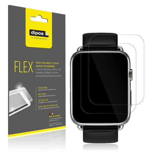 2x 3D Full Cover Schutzfolie für Smartwatch DM20 1 (1)