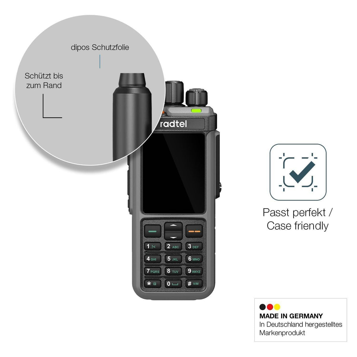 2x 9H Schutzfolie für Radtel RT-880 Panzerfolie (6)