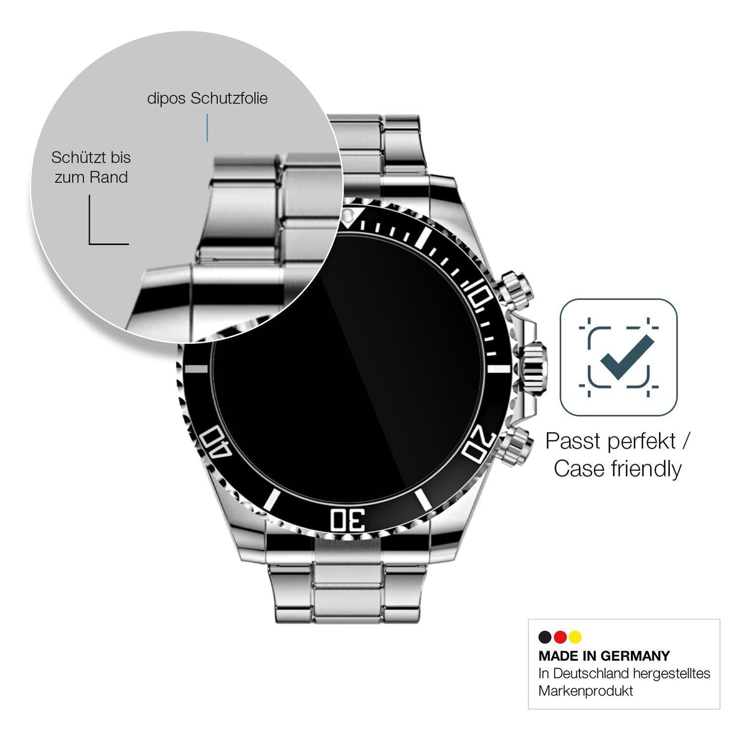 2x 9H Schutzfolie für Nexos Pro Smartwatch Panzerf (6)