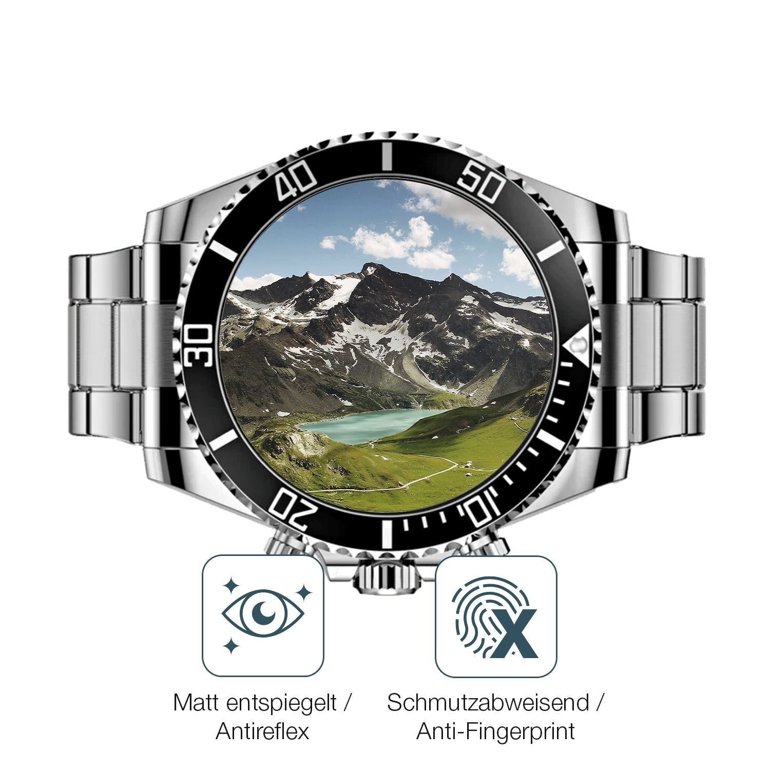 2x 9H Schutzfolie matt für Nexos Pro Smartwatch Pa (5)