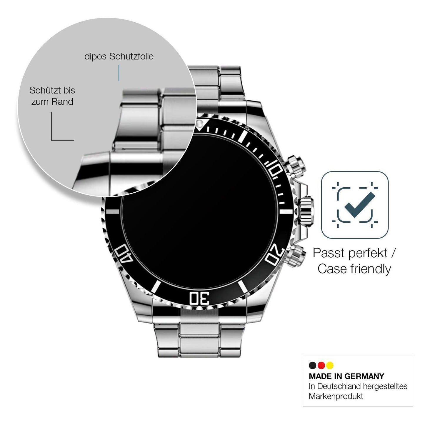 2x 9H Schutzfolie matt für Nexos Pro Smartwatch Pa (6)