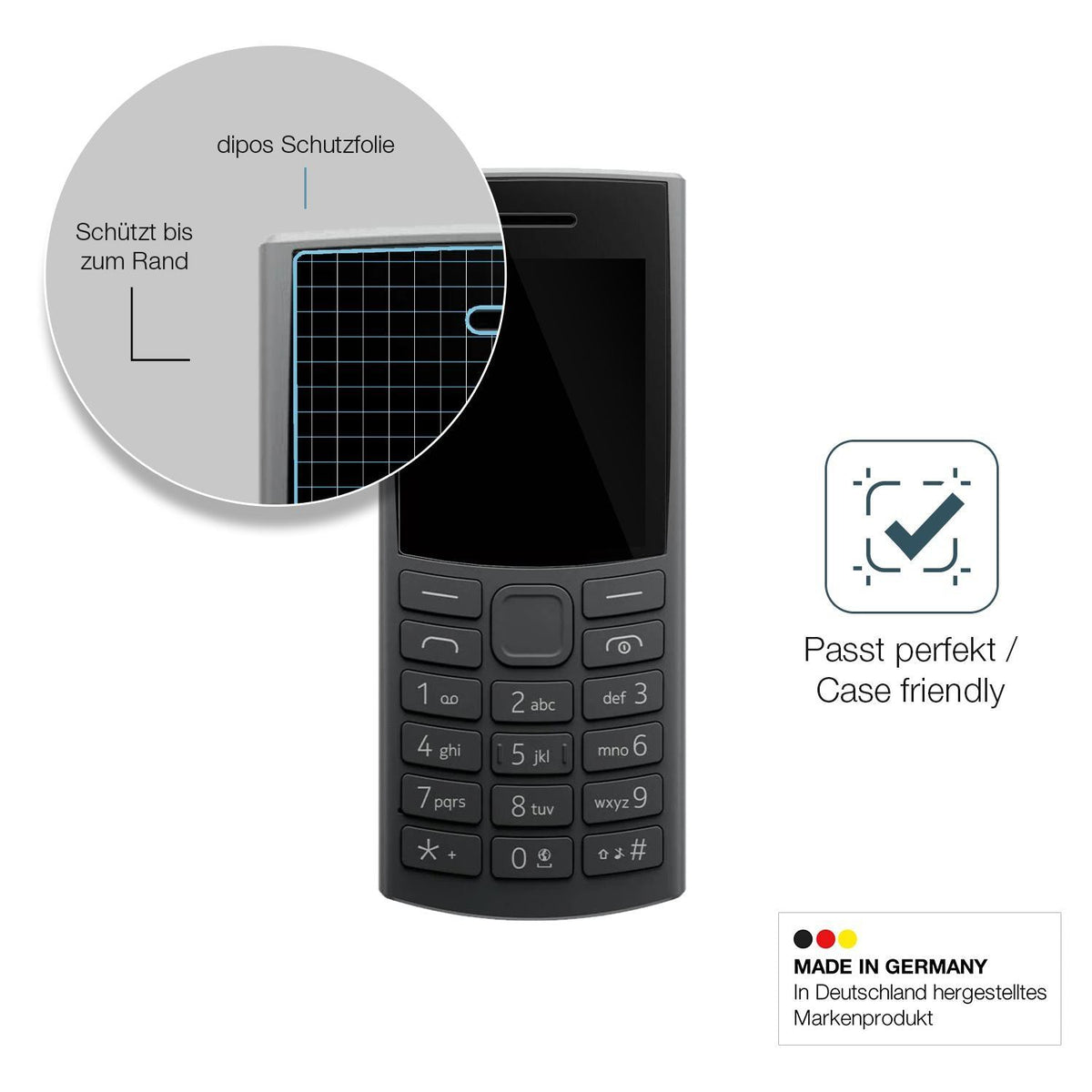 2x 9H Schutzfolie für Nokia 105 2G Edition 2025 Pa (6)