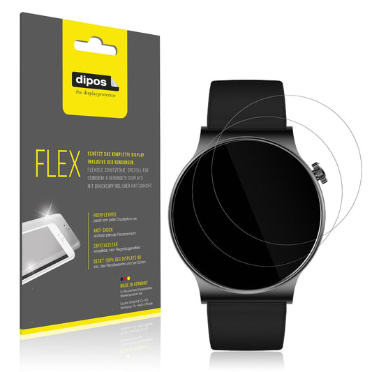 2x 3D Full Cover Schutzfolie für OOQE Watch CS PRO (1)