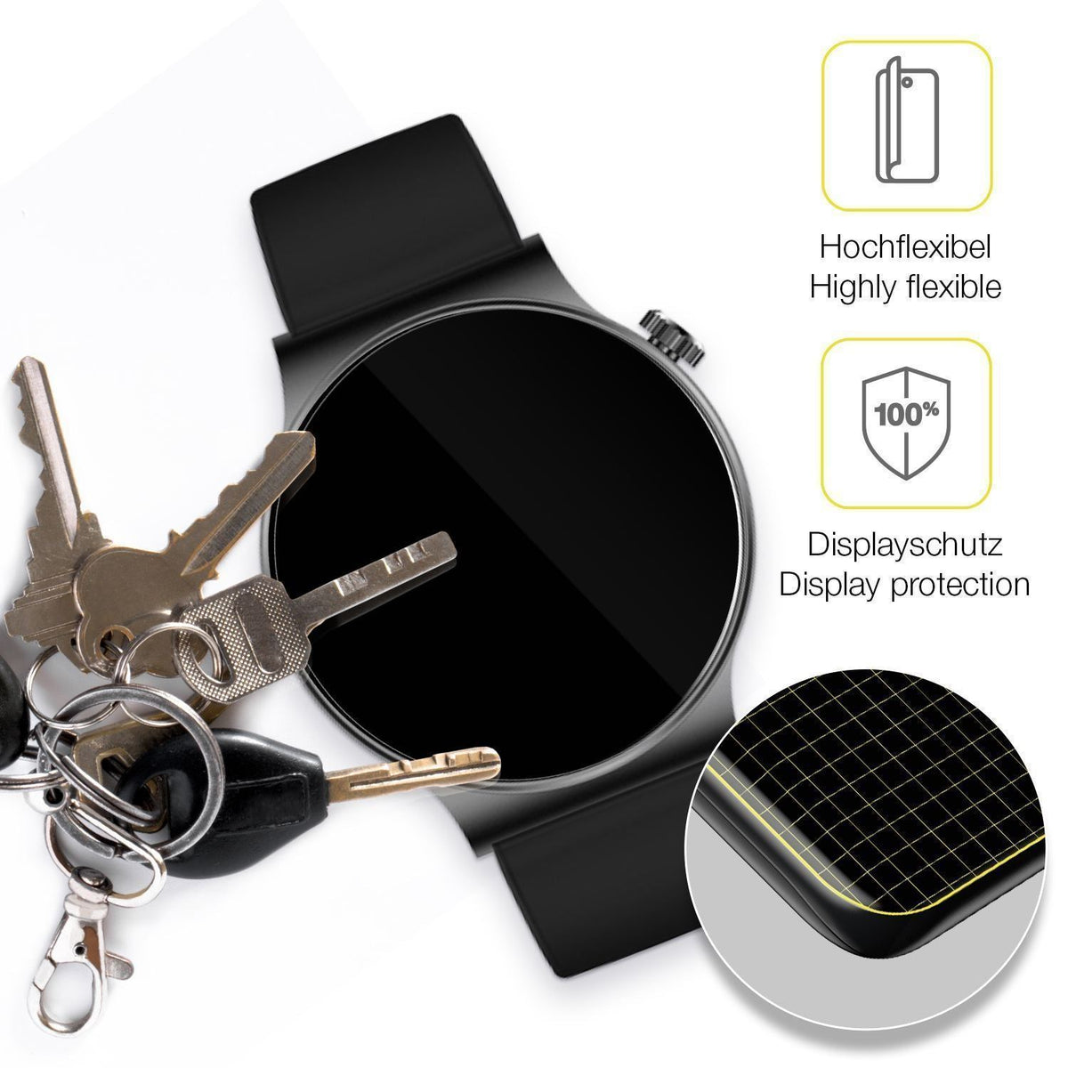 2x 3D Full Cover Schutzfolie für OOQE Watch CS PRO (3)
