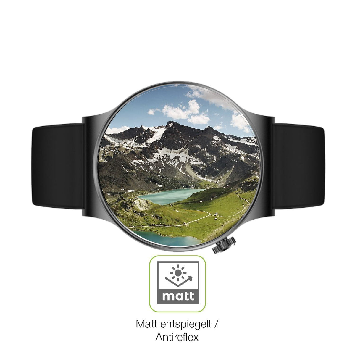 2x Full Cover Schutzfolie matt für OOQE Watch CS P (5)