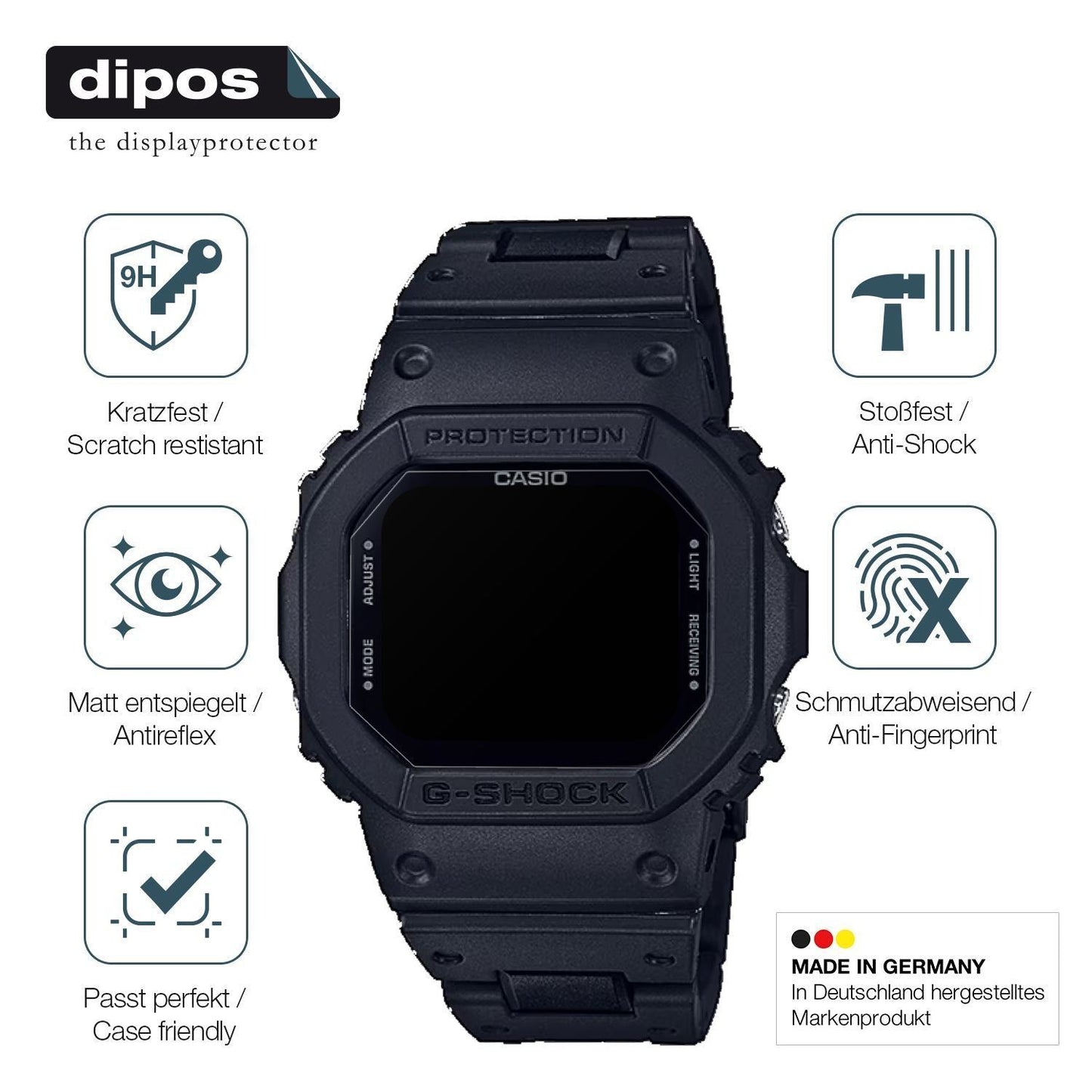 2x 9H Schutzfolie matt für Casio G-Shock GW-B5600B (7)