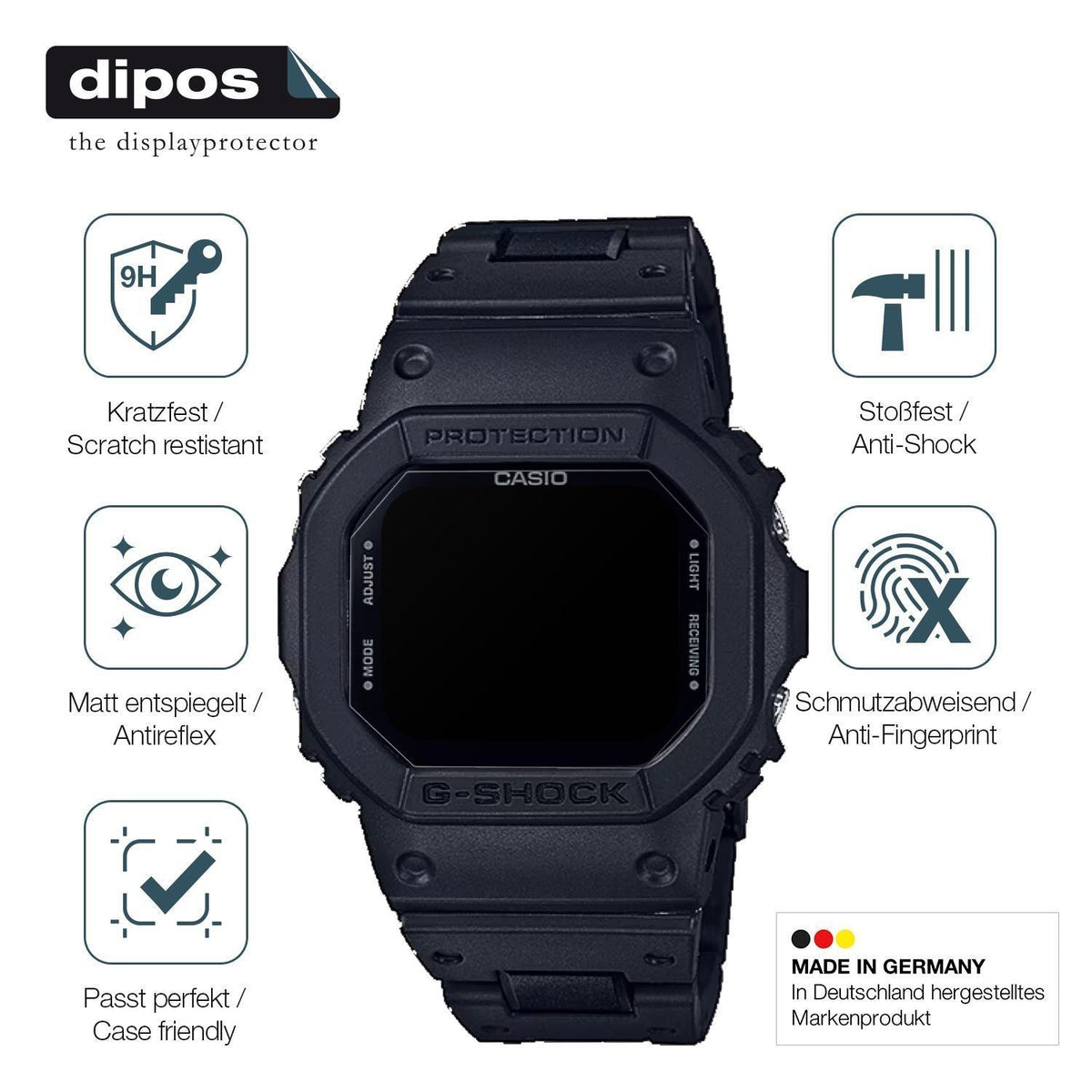 2x 9H Schutzfolie matt für Casio G-Shock GW-B5600B (7)