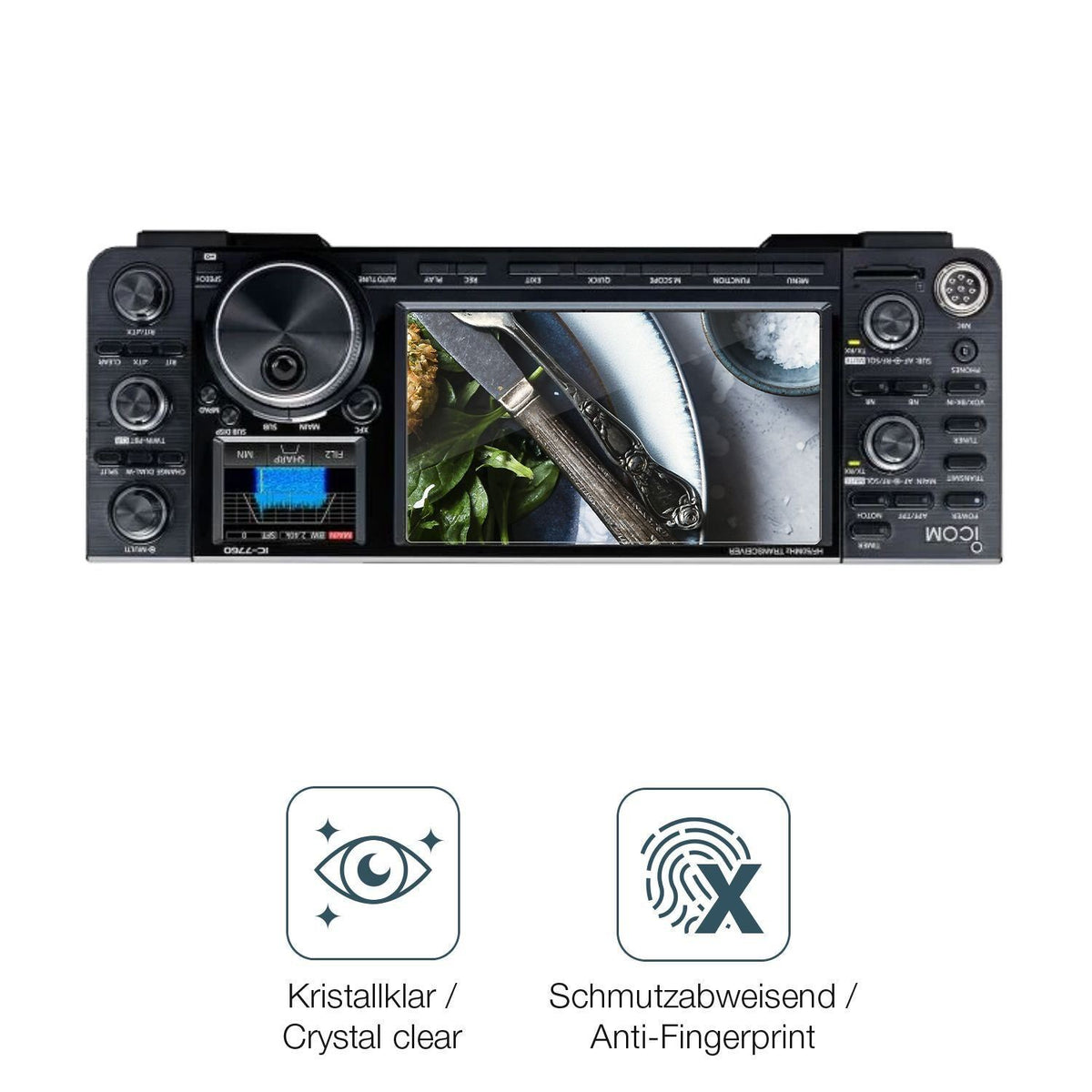 2x Schutzfolie klar für Icom IC-7760 Display-Schut (4)