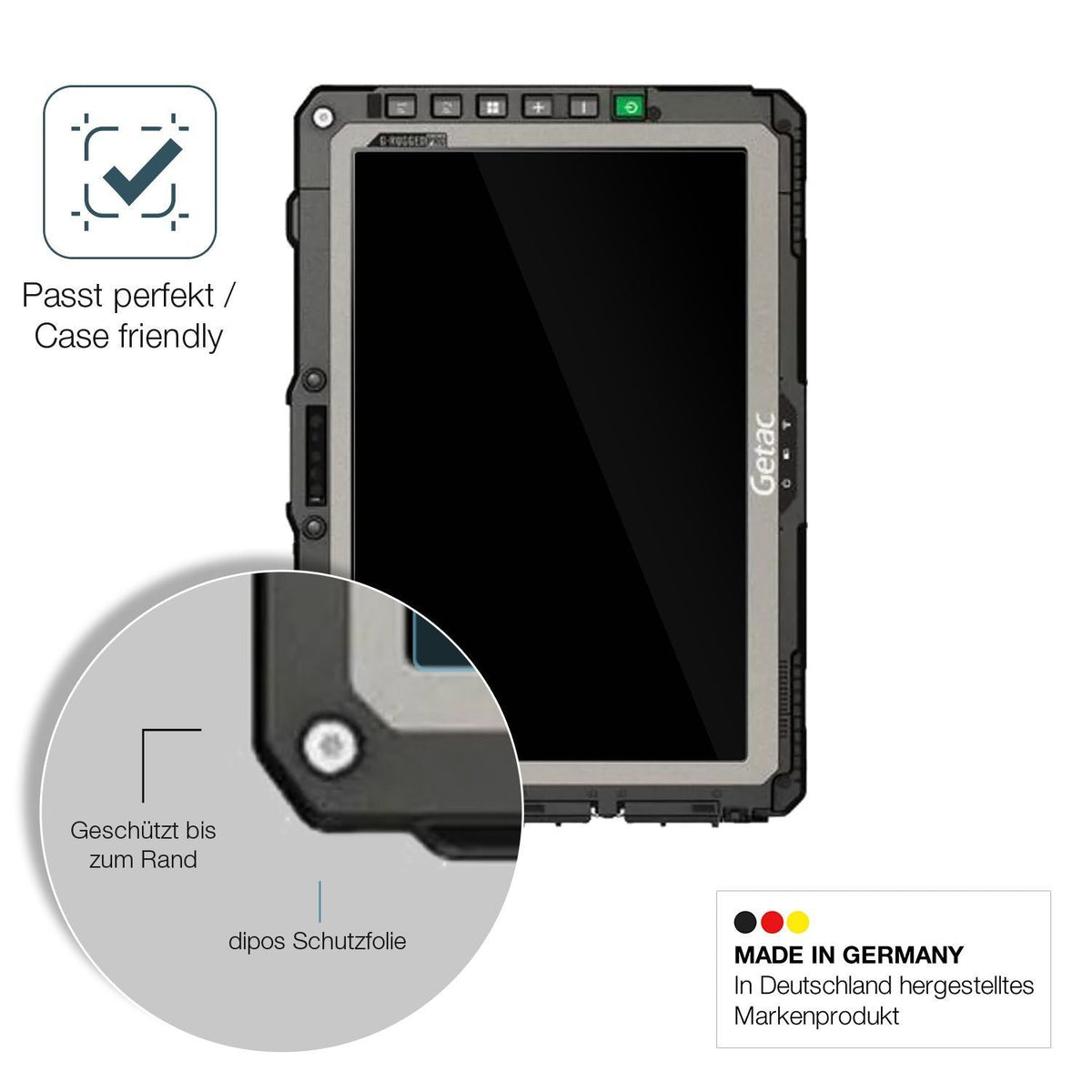 2x 9H Schutzfolie für Getac UX10 G3 Panzerfolie (6)
