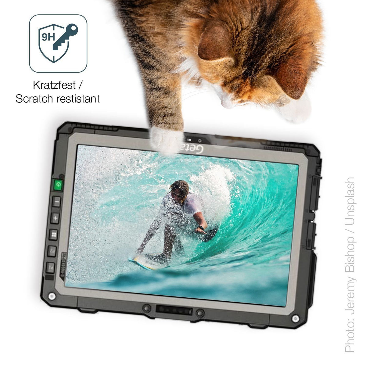 2x 9H Schutzfolie matt für Getac UX10 G3 Panzerfol (3)