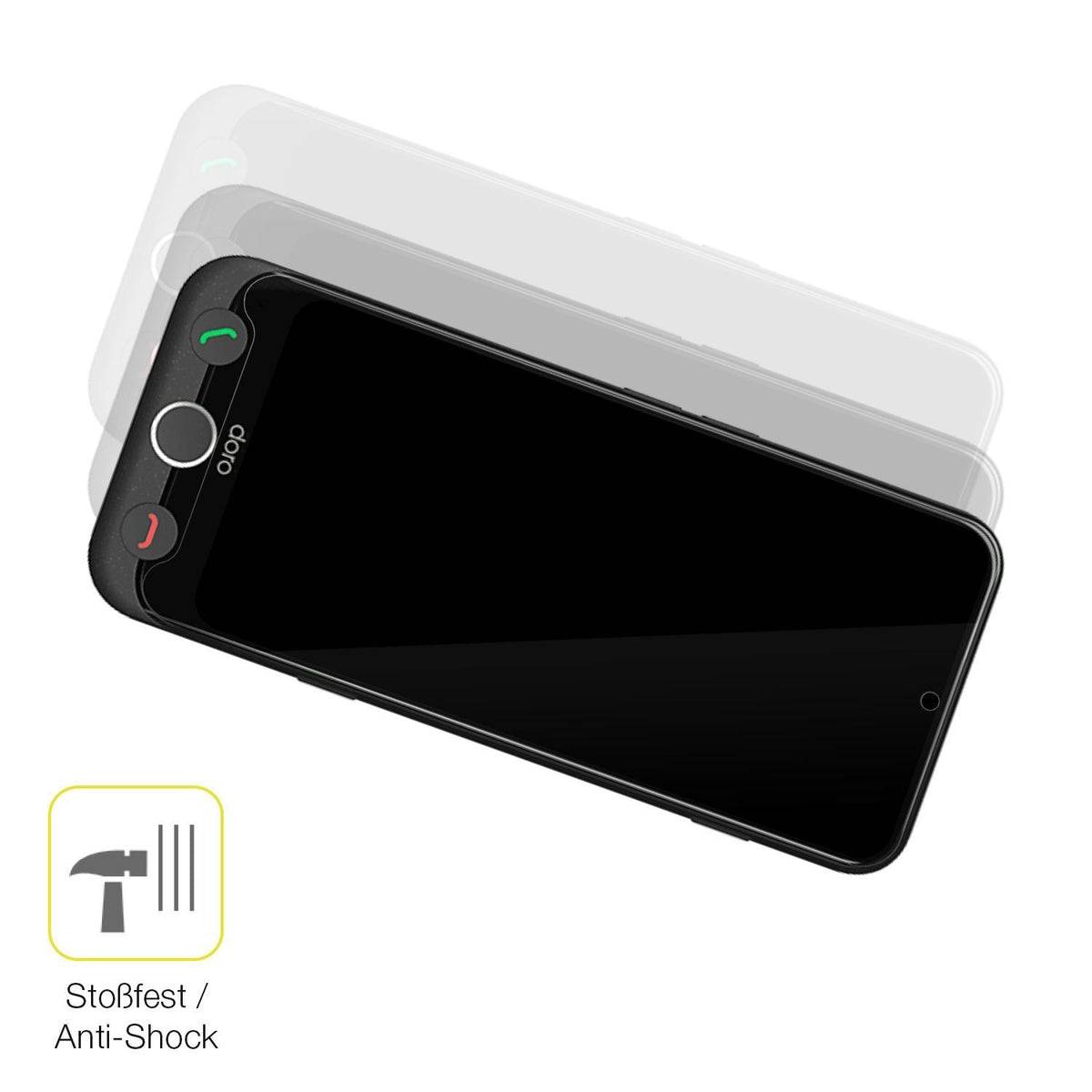2x 3D Full Cover Schutzfolie für Doro Aurora A10 (4)