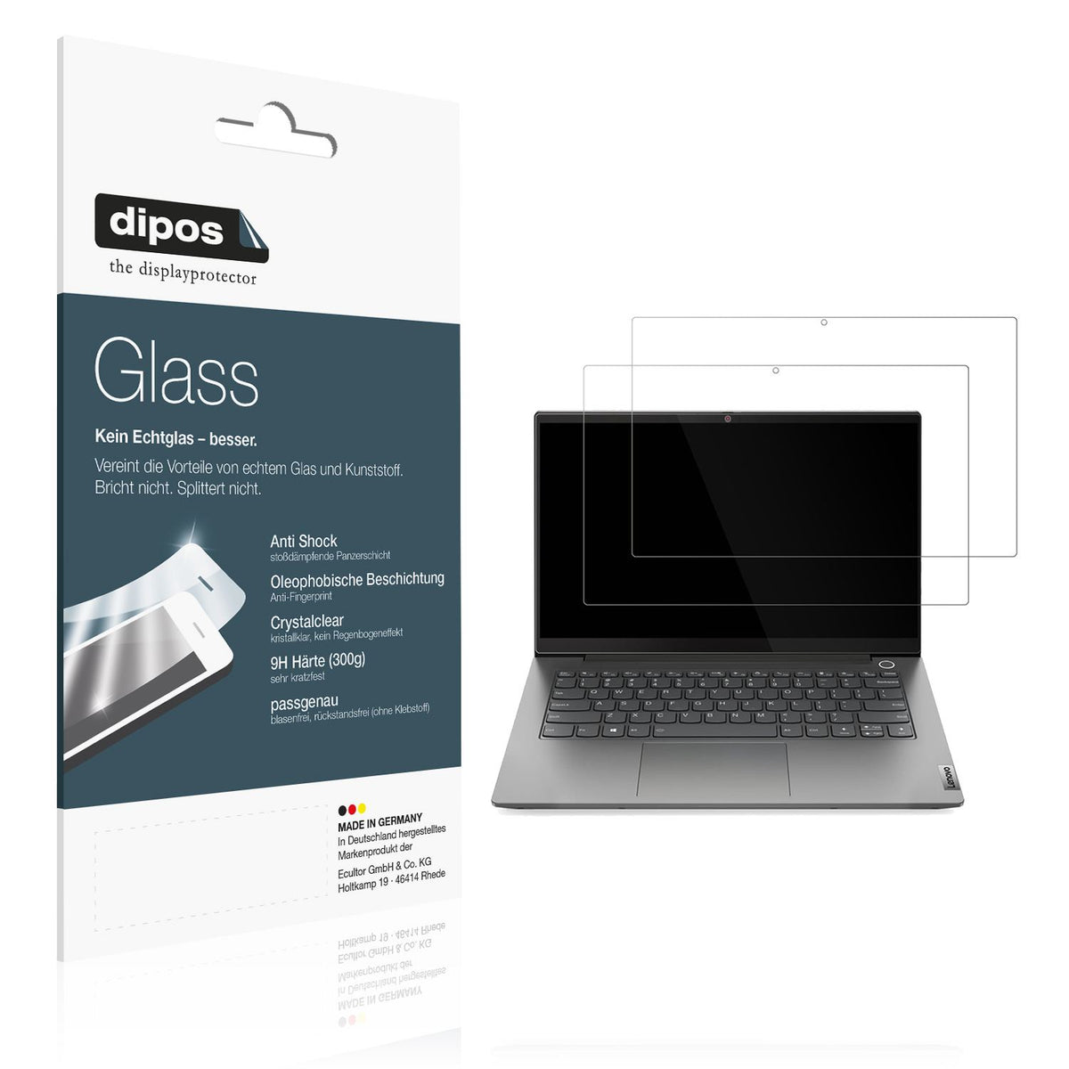 2x 9H Schutzfolie für Lenovo ThinkBook 14 Gen 4 Pl (1)