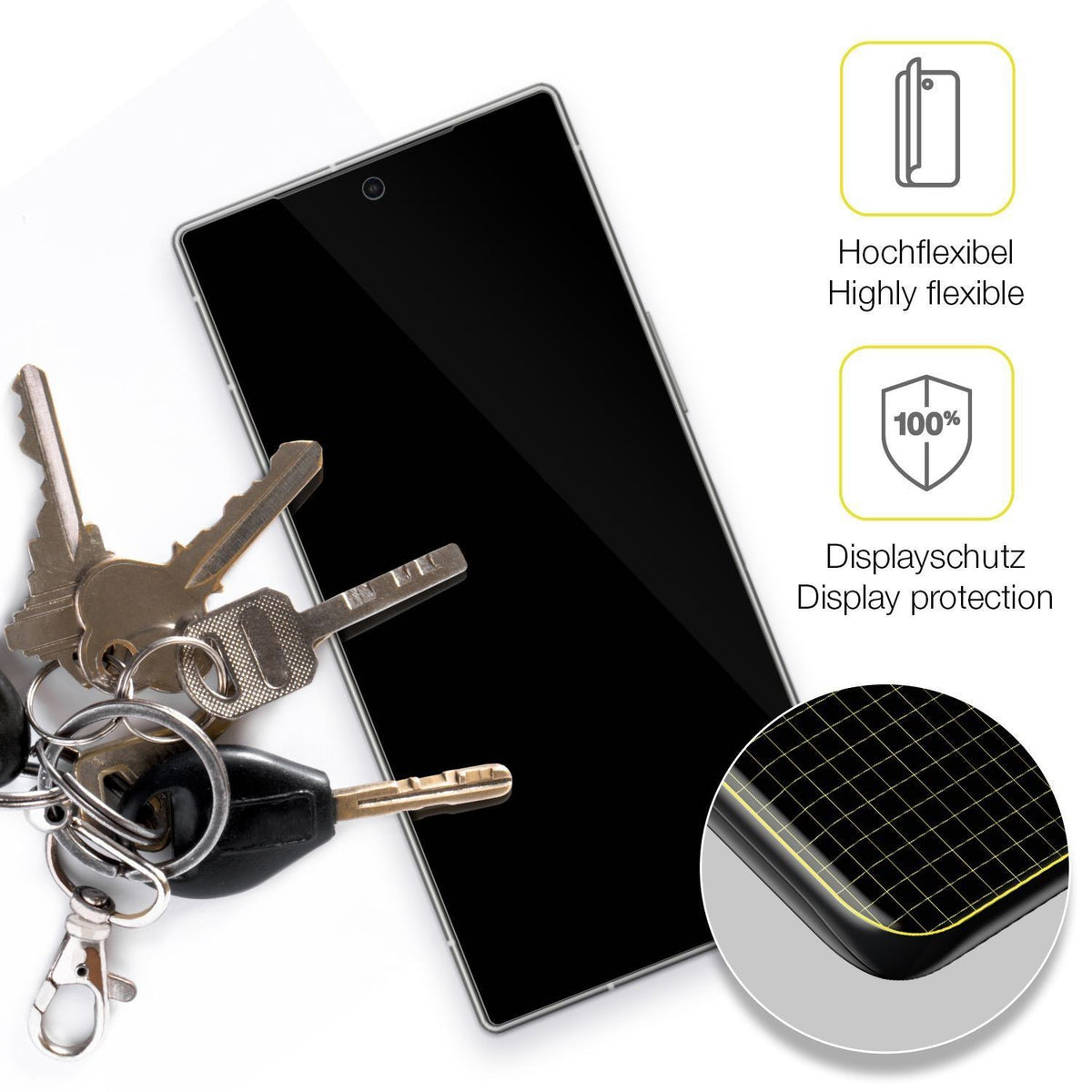 2x 3D Full Cover Schutzfolie für Sharp Aquos R10 (3)