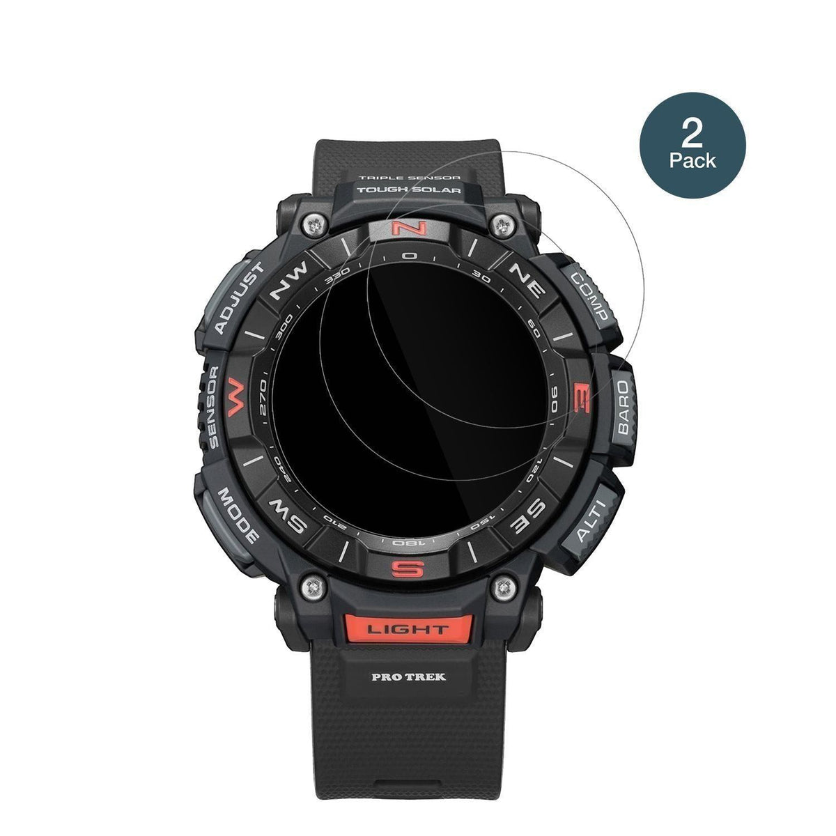 2x 9H Schutzfolie für Casio Pro Trek PRG-340 Panze (2)