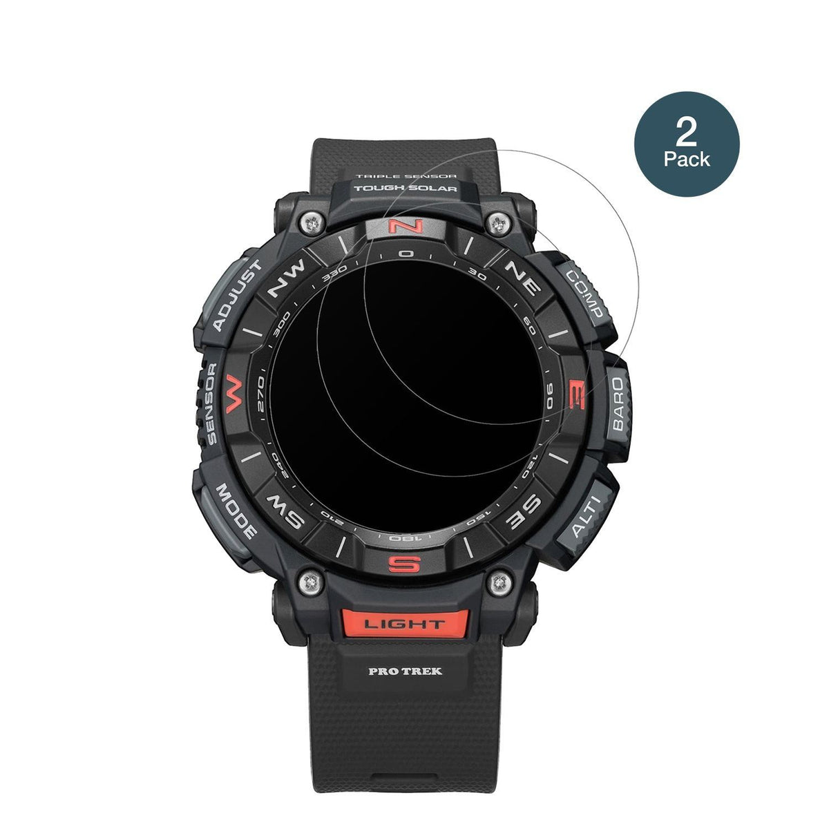 2x 9H Schutzfolie matt für Casio Pro Trek PRG-340  (2)