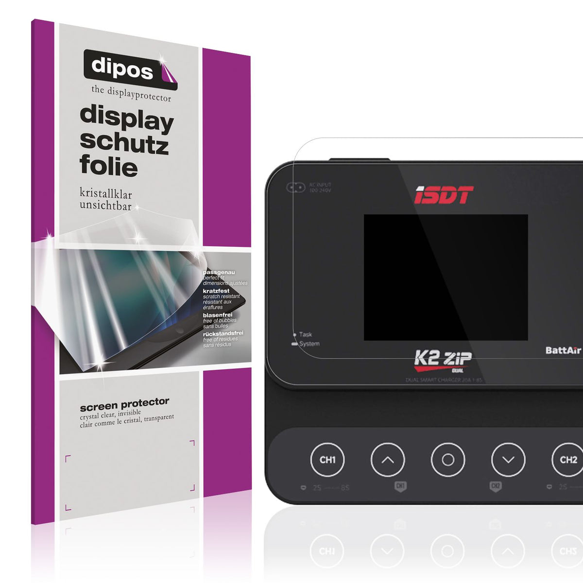2x Schutzfolie klar für ISDT K27ip Display-Schutzf (1)