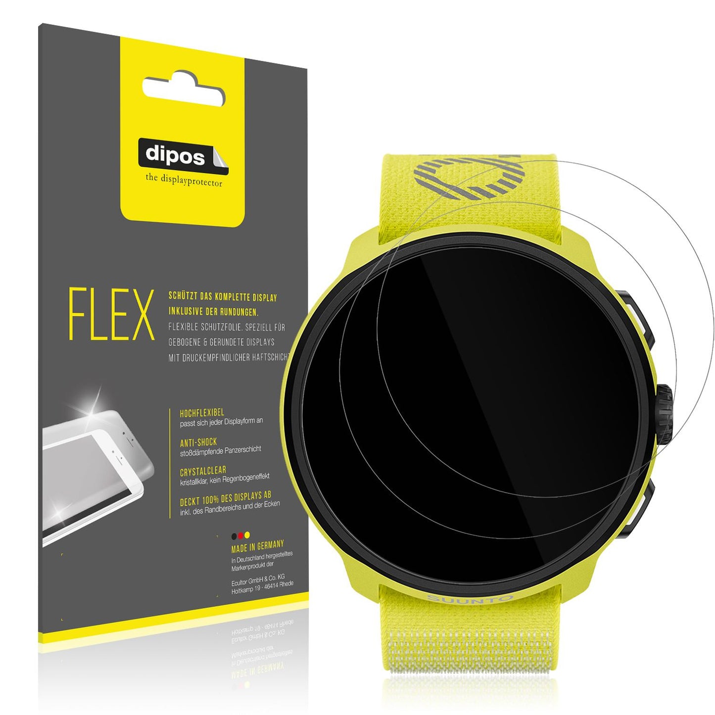 2x 3D Full Cover Schutzfolie für Suunto Run (1)