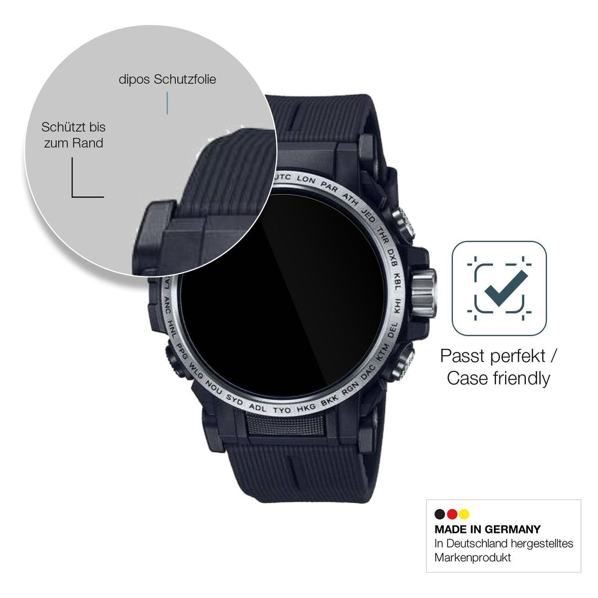 2x 9H Schutzfolie für Casio Pro Trek PRW-61 Panzer (6)