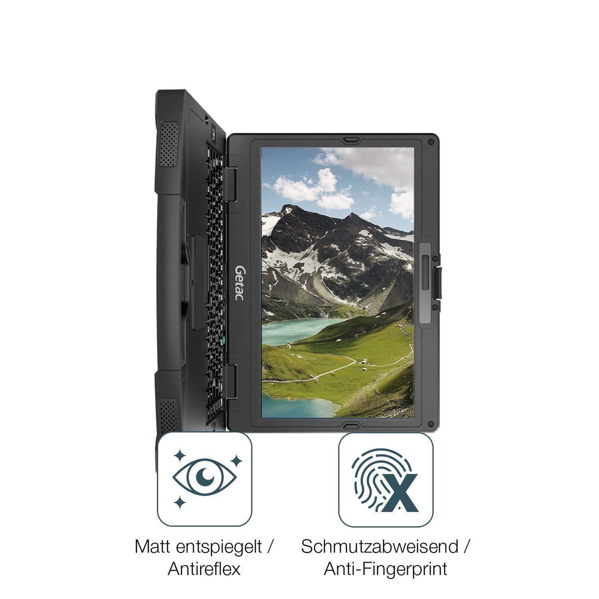 2x 9H Schutzfolie matt für Getac S410 G4 Panzerfol (5)