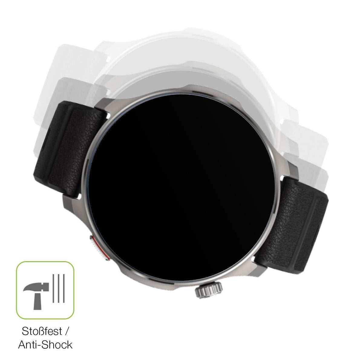 2x Full Cover Schutzfolie matt für Huami Amazfit B (4)