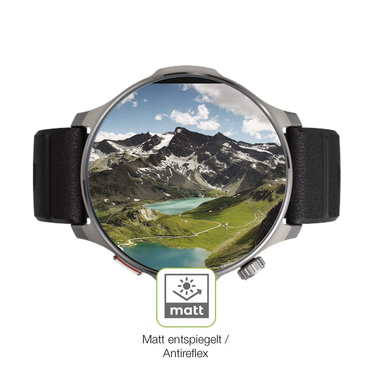 2x Full Cover Schutzfolie matt für Huami Amazfit B (5)