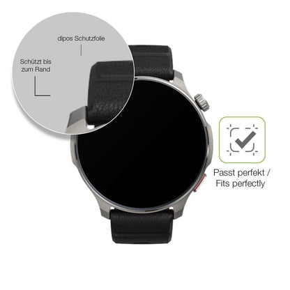2x Full Cover Schutzfolie matt für Huami Amazfit B (6)
