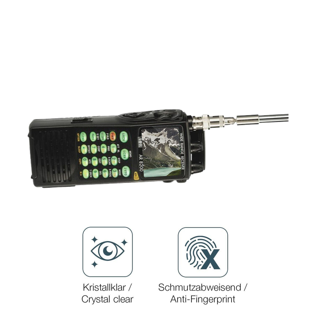 4x Schutzfolie klar für Aor AR-8200 Display-Schutz (4)