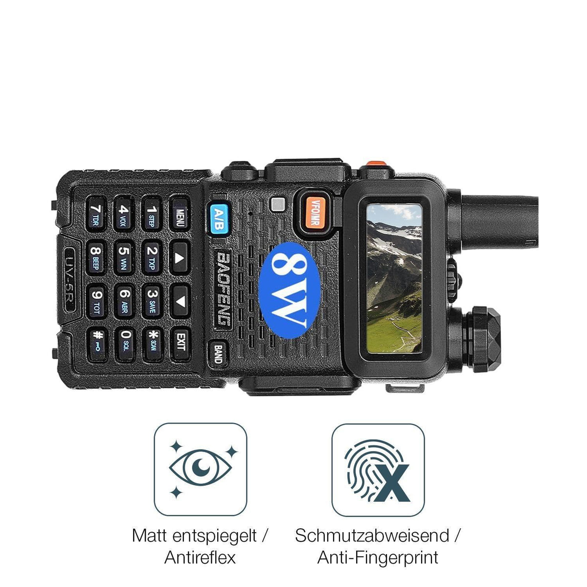 4x Schutzfolie matt für BAOFENG BF UV-5R Display-S (4)
