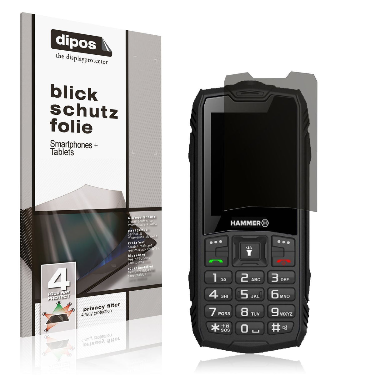 Blickschutzfolie für Hammer Rock LTE matt Schutzfo (1)
