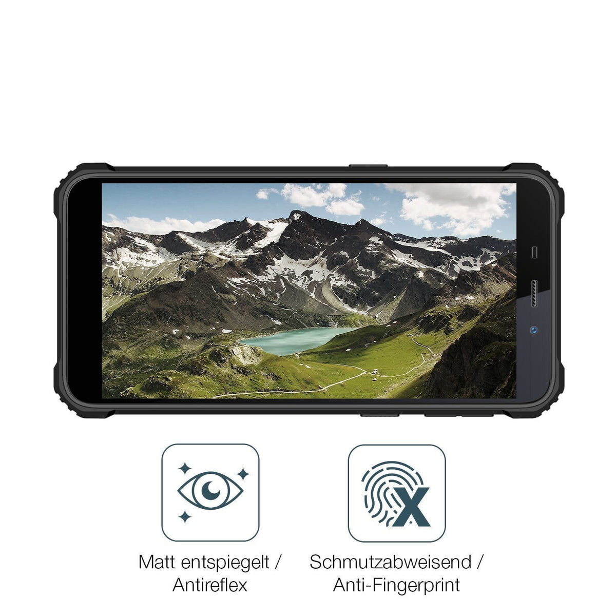 2x 9H Schutzfolie matt für Oukitel V2 Panzerfolie (5)