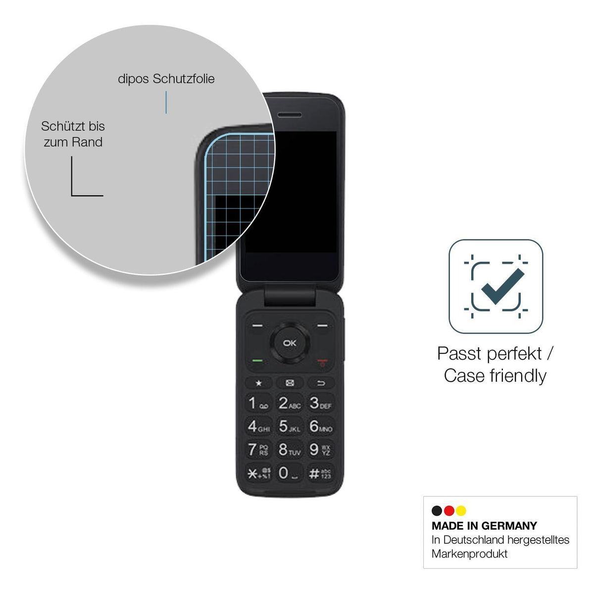 2x 9H Schutzfolie matt für TCL Flip 4 5G Panzerfol (6)