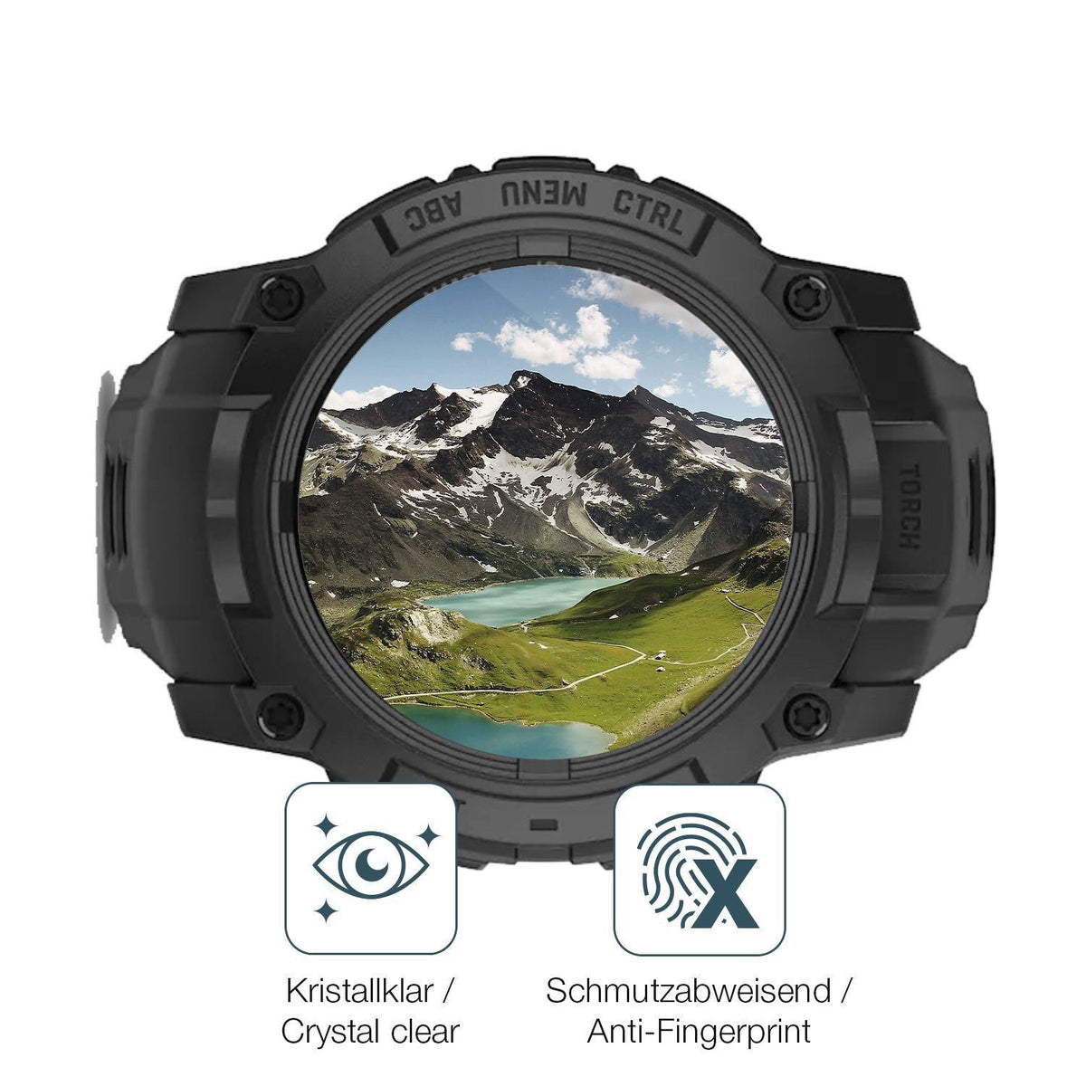 6x Schutzfolie klar für Garmin Instinct 3 Solar Ta (4)