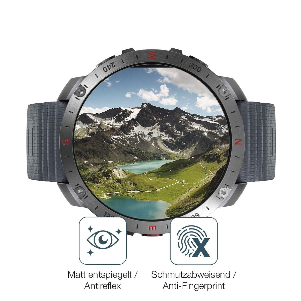 2x 9H Schutzfolie matt für Polar Grit X2 Panzerfol (5)